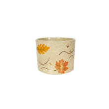Load image into Gallery viewer, Wind &amp; Leaves Speckled Vases with 22k Gold Accents and Optional Hand Poured Candle