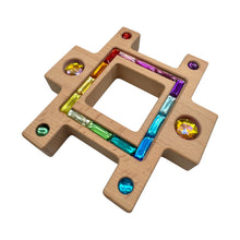 Load image into Gallery viewer, **Pre-order (Ships in 2-3 Weeks)**Wooden Gemlight Window Blocks – 16-Piece Colorful Open-Ended Play Set with Storage Box