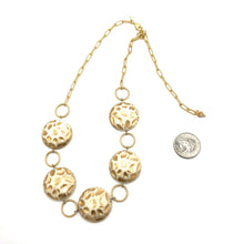 Load image into Gallery viewer, Gold Moon Rock Stations Necklace