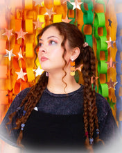 Load image into Gallery viewer, Cat Pink and Orange Sunrise Dangle Earrings