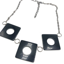 Load image into Gallery viewer, Black &amp; Figaro Chain Necklace
