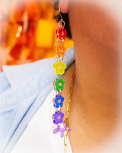 Load image into Gallery viewer, Over The Rainbow Flower Dangle Earrings