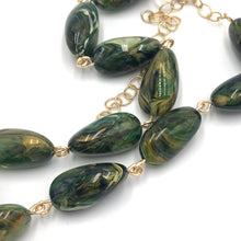 Load image into Gallery viewer, Green &amp; Gold Terra Firma Amelia Necklace