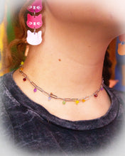 Load image into Gallery viewer, Cat Pink and Orange Sunrise Dangle Earrings