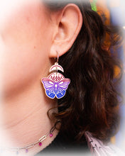 Load image into Gallery viewer, Moth Rainbow Pride Statement Dangle Earrings