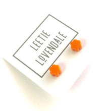 Load image into Gallery viewer, Light Orange Deco Daisy Stud Earrings