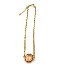 Load image into Gallery viewer, Pink Quilted Heirloom Glass Shortie Necklace - Med Shortie
