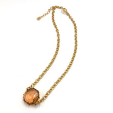Load image into Gallery viewer, Pink Quilted Heirloom Glass Shortie Necklace - Med Shortie