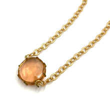 Load image into Gallery viewer, Pink Quilted Heirloom Glass Shortie Necklace - Med Shortie