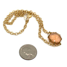 Load image into Gallery viewer, Pink Quilted Heirloom Glass Shortie Necklace - Med Shortie