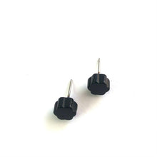 Load image into Gallery viewer, Black Deco Daisy Stud Earrings
