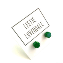 Load image into Gallery viewer, Apple Green Deco Daisy Studs