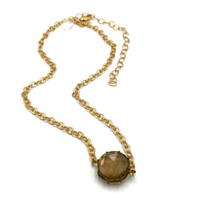 Load image into Gallery viewer, Smoke Quilted Heirloom Glass Shortie Necklace - Med Shortie