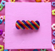 Load image into Gallery viewer, Rainbow Striped Barrettes