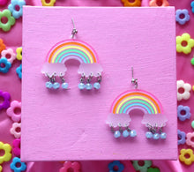 Load image into Gallery viewer, Painted Rainbow Earrings