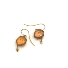 Load image into Gallery viewer, Pink Faceted Glass Heirloom Drop Earrings