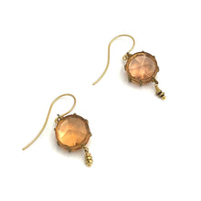 Load image into Gallery viewer, Pink Faceted Glass Heirloom Drop Earrings