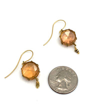 Load image into Gallery viewer, Pink Faceted Glass Heirloom Drop Earrings
