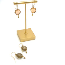 Load image into Gallery viewer, Pink Faceted Glass Heirloom Drop Earrings