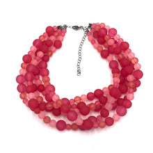 Load image into Gallery viewer, Variegated Frosted Cranberry Sylvie Necklace