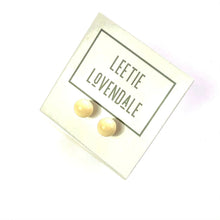 Load image into Gallery viewer, Off White Small Ball Stud Earrings