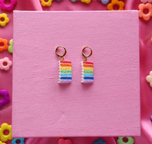 Load image into Gallery viewer, Rainbow Cake Earrings