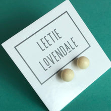 Load image into Gallery viewer, Off White Small Ball Stud Earrings