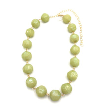 Load image into Gallery viewer, Olive Green Luster Beaded Amelia Necklace
