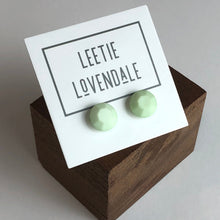 Load image into Gallery viewer, Mint Green Faceted Sequin Stud Earrings