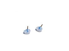 Load image into Gallery viewer, Light Grey Blue Opal Teardrop Stud Earrings