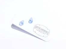 Load image into Gallery viewer, Light Grey Blue Opal Teardrop Stud Earrings