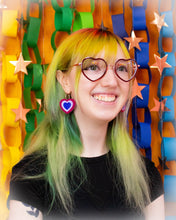 Load image into Gallery viewer, Retro Layered Colorful Heart Earrings