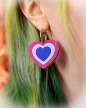 Load image into Gallery viewer, Retro Layered Colorful Heart Earrings