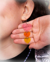 Load image into Gallery viewer, I'll Love You Forever-Trio Heart Earrings