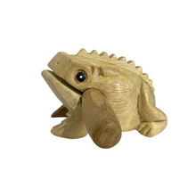 Load image into Gallery viewer, 4" Wooden Musical Frog - Natural (Percussion Instrument)