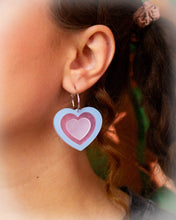 Load image into Gallery viewer, Retro Layered Colorful Heart Earrings