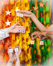 Load image into Gallery viewer, Crafty Quilt Squares Rainbow Dangle Earrings