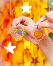 Load image into Gallery viewer, Retro Layered Colorful Heart Earrings