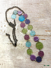 Load image into Gallery viewer, Seaside 'Stained Glass' Ice Chip Rope Necklace