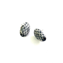 Load image into Gallery viewer, White King Snake Oval Button Studs