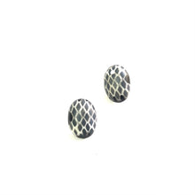 Load image into Gallery viewer, White King Snake Oval Button Studs