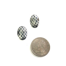 Load image into Gallery viewer, White King Snake Oval Button Studs