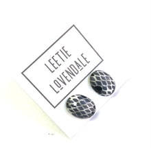 Load image into Gallery viewer, White King Snake Oval Button Studs