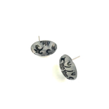 Load image into Gallery viewer, Frosted Lace Glow Small Oval Button Stud Earrings