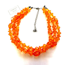 Load image into Gallery viewer, Orange Mix Faceted Morgan Necklace
