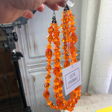 Load image into Gallery viewer, Orange Mix Faceted Morgan Necklace