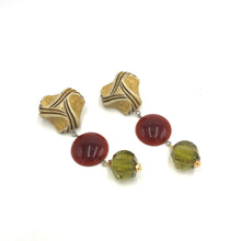 Load image into Gallery viewer, Sand &amp; Stone Triple Earrings