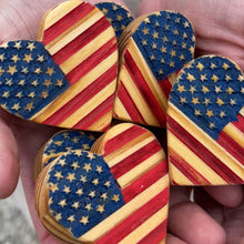 Load image into Gallery viewer, USA Wooden Hearts
