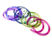 Load image into Gallery viewer, Bangle Lucite Hoop Earrings - 3 Inch
