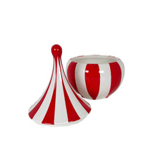 Load image into Gallery viewer, Big Top Stripes Teardrop Jars in Ruby Red
